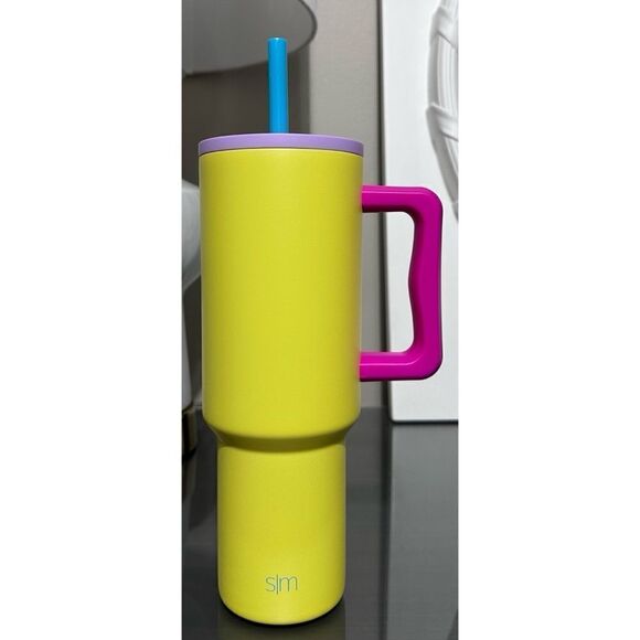 Simple Modern Trek 40oz Tumbler with Handle and Straw Lid, LEMON DROP - Picture 2 of 6
